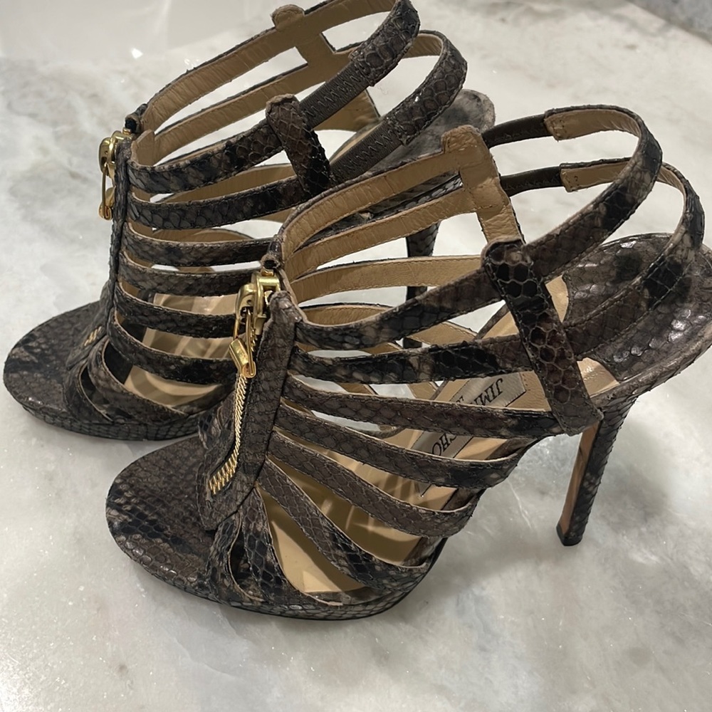Jimmy chop snake heels